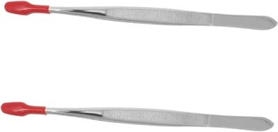 Pincetten Set - Rubberen Pincetten - Hobby Knutselen - Platte Rubberen Tips - 15 cm Lengte - Zoals Afgebeeld