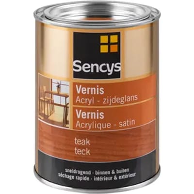 Sencys Vernis Acryl Zijdeglans Teak 500ml