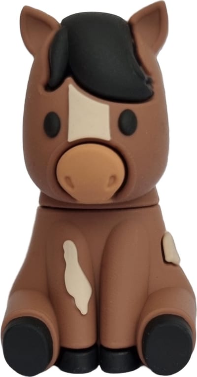 Paard Usb Stick 8 GB - idee vrouwen, vriendin, tiener paarden meisjes of paardenliefhebber - bruin - voor Grote Kinderen - Grappige Gadgets - Jongen