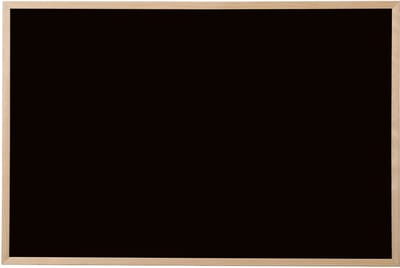 Krijtbord van natuurlijk hout, zwart, 60 x 40 cm.