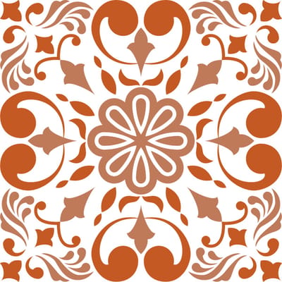 10 tegelstickers vintage motief 20 x 20 cm - vintage terracotta - backsplash - peel and stick - plakfolie - badkamermuur, keukenmuur, toiletmuur - zelfklevend