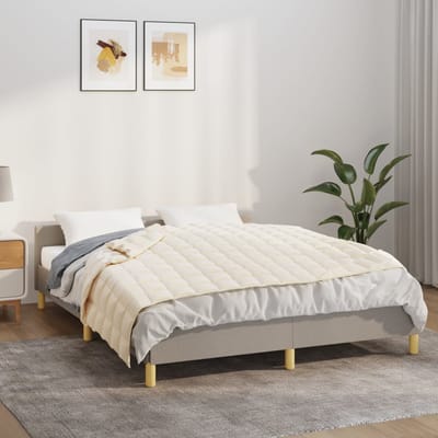 vidaXL - Verzwaringsdeken - 140x200 - cm - 10 - kg - stof - lichtcrèmekleurig