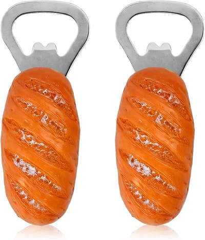 Grappige magnetische flesopener in broodvorm, unieke koelkastmagneten voor bierliefhebbers, ideaal als keukenaccessoire en cadeau voor feesten