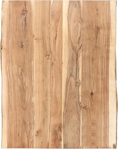 Houten Tafelblad - Massief Hout - Eettafel Vervangen - Natuurlijke Rand - 80x60 cm - Houtkleur