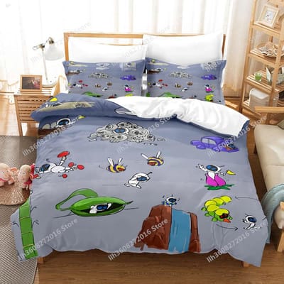 ASTRO BOT Beddengoedset Eenpersoons Tweepersoons Tweepersoons Queen Kingsize Bedset Volwassene Kinderkamer Dekbedovertreksets 3D Print Anime Beddengoed S AU King(245x210cm)