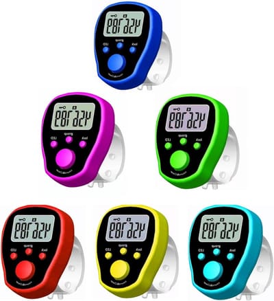 Digitale Tasbeeh Teller - Vingerteller Gebedsteller - Tellen Gebeden - Met Vergrendelknop - 4.5 cm - Willekeurige Kleur