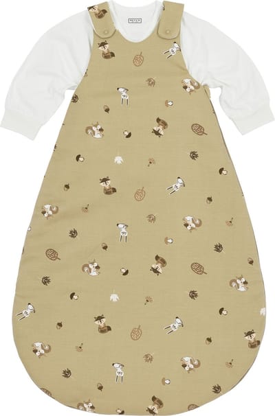 Meyco Baby Forest Animals baby slaapzak rond tweedelig - sand - 50/56 - 2.5 TOG