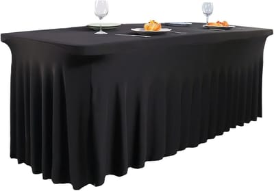 Stretch Tafelkleed voor Rechthoekige Tafels met Open Rug - Spandex Tafelhoes