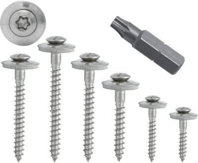 100 Stuks RVS Spenglerschroeven 4,5 x 80 mm met Afdichtschijf (Ø15 mm) voor Golfplaten en Dakplaten