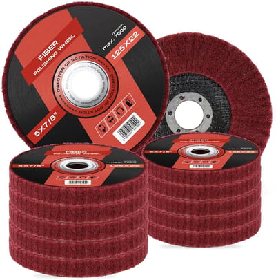 Polijstschijven Set - Reinigingsschijven Vlies - Metaal Bewerken - Duurzaam Nylon Materiaal - 125 x 222 mm