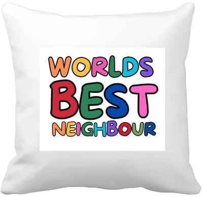 Akyol - world's best neighbour Kussen hoes - Buurman - beste buurman - verjaardagscadeau - kado - gift - 40 bij 40 cm