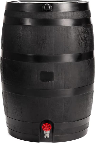 Regenton - Wateropvangvat Regenwater - Tuin Bewateren - Gemaakt van gerecycled plastic - 50 Gallon - Zwart