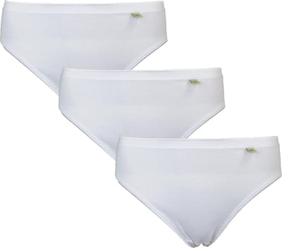 3-Pack Lunatex dames High-leg slip Wit maat S