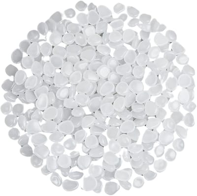 300 Stuks Witte Luminous Steentjes voor Tuin en Aquariumdecoratie - Fluorescerende Kiezels, Nachtverlichting en Decoratieve Steentjes voor Paden en Tuinen
