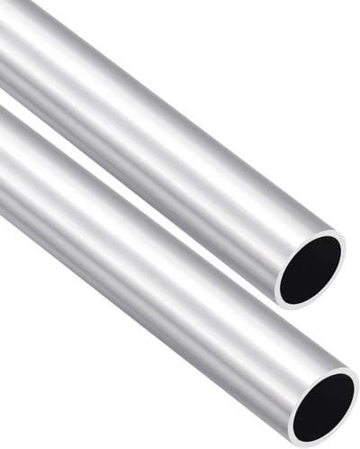 2 Stuks 25mm OD x 21mm ID Aluminium Ronde Buizen van 300mm Lengte voor Machinebouw, Constructie en DIY Projecten