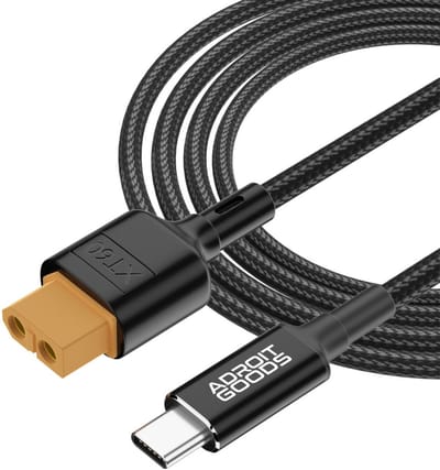 AdroitGoods XT60 Adapter Type-C naar XT60 Oplaad Adapter Kabel - 100W - USB-C Naar XT60 - 50cm - 5-20V, 5A