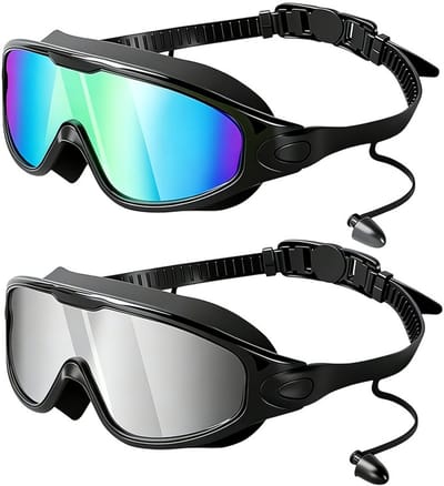 Zwembrillen - Set van 2 paar - UV-bescherming - Unisex - Lekvrij - Stijl B