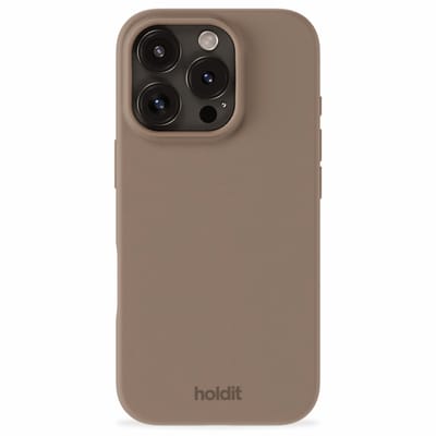 Holdit Silicone Case geschikt voor Apple iPhone 16 Pro - Mocha Brown