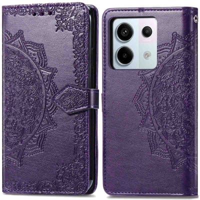 imoshion Hoesje - Geschikt voor Xiaomi Redmi Note 13 Pro (5G) / Xiaomi Poco X6 - Mandala Bookcase - Paars