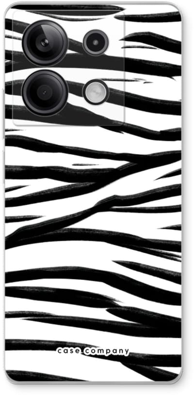 Case Company® - Hoesje geschikt voor Xiaomi Redmi Note 13 5G hoesje - Zebra pattern - Soft Cover Telefoonhoesje - Bescherming aan alle Kanten en Schermrand