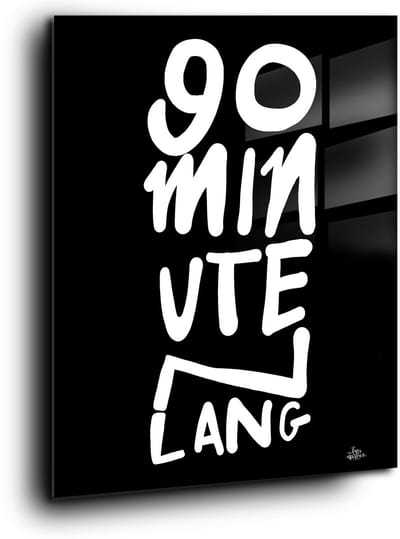 90 minuten lang wit zwart. Ajax lied. - Meerdere kleuren - Poster 60 x 80 cm Ge
