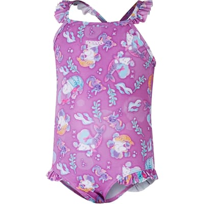 1-delig zwempak voor babymeisjes Speedo Dig Frill Thinstrap GRN