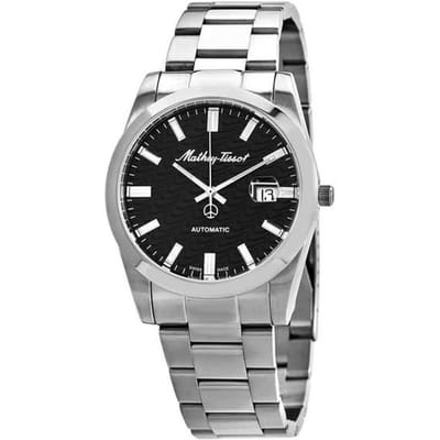 Mathey-Tissot Mathy I Roestvrij Staal Zwarte Wijzerplaat Automatisch H1450ATAN Herenhorloge zwart