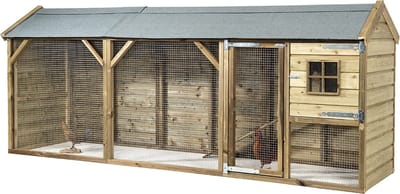 Wood Selections Kippenhok Jumper - Kippenren - Nachthok Kippen voor buiten - kippenhok met buitenverblijf - Dierenverblijf