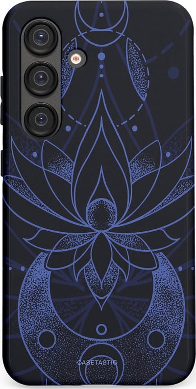 Casetastic Hoesje Geschikt voor Samsung S25 - Stijlvolle Beschermende Duo-layer Case - Lotus Nacht