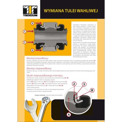 Voorste draagarm silentblock TEDGUM 313746
