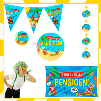 Feestpakket | Pensioen | 6-delig | Decoratie