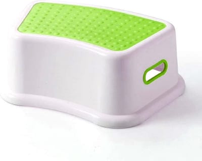 Antislip Kruk Opstapje | Krukje | Zitje | Toiletkrukje | Opstapkruk Opstapkrukje | Voetverhoger | Anti Slip Opstap | geschikt voor WC Badkamer Keuken | Kinderen | Kleuters | 32x24x18CM | Max 100kg | Groen