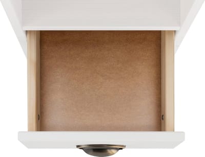 Toscana-Kast-Smal - Wit/Honing Grenen