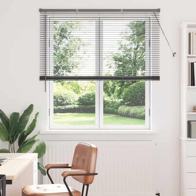 vidaXL - Venetiaanse - jaloezie - Donkergrijs - 175 - x - 125 - cm - 25 - mm - Aluminium