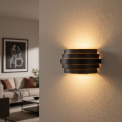 Wandlamp | 25 cm | Scudo wandlampen | G9 | zwart goud | aluminium metaal | design moderne trendy decoratieve verlichting