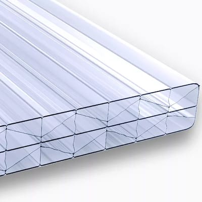 Polycarbonaat kanaalplaten 16 mm X-structuur transparant
