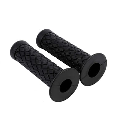 Dailygoody - Rubber Handgrepen - Comfort Grip - Voor Motorfietsen - Zwart - Ergonomisch - Verbeterde Grip - Geschikt voor 22 mm Diameter - Zwart