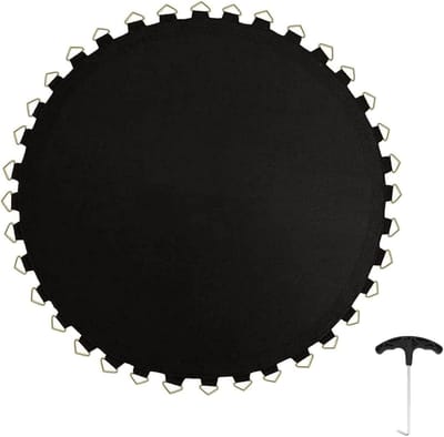 Trampoline Springmat - Vervangend Dek - Buiten Spelen - Versterkte Stiksels - Diverse Maten - Zwart