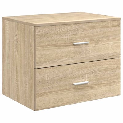 vidaXL - Wandgemonteerde - Badkamerkast - Sonoma - Eiken - 62,5 - x - 44,5 - x - 50 - cm