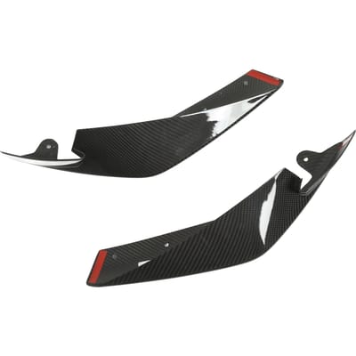 2 Pièces Lèvre de Spoiler Splitter Avant Fibre de Carbone Brillante Gauche Droite Diffuseur de Pare-chocs Kit Splitter pour M3 M4 G80 G82 2020 et black