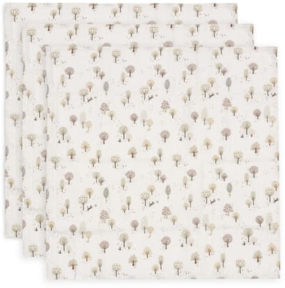 Jollein Hydrofiele Doek Small – 70x70cm – Tiny Park – 3 Stuks