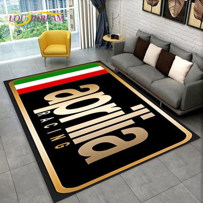 HD Aprilia Racing Motorfiets Logo Tapijt Vloerkleed voor Thuis Woonkamer Slaapkamer Bank Deurmat Decor, kinderkamer Vloerkleed Antislip Vloermat 3D 70x100cm