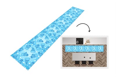 Keukenloper - Loper keuken - Handschoenen - Muts - Winter - Patronen - 300x50 cm - Keukenloper vinyl