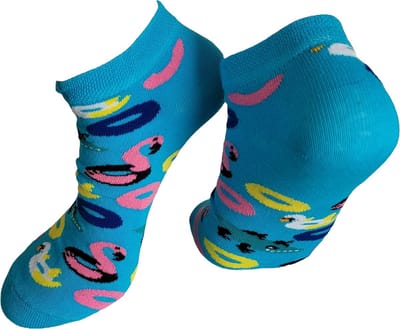 Verjaardags cadeau - zwembad band sokken - sneaker sokken - vrolijke sokken - valentijn cadeau - lage sokken - flamingo -grappige sokken - leuke dames en heren sokken - moederdag - vaderdag - Sokken waar je vrolijk van wordt - Maat 37-44