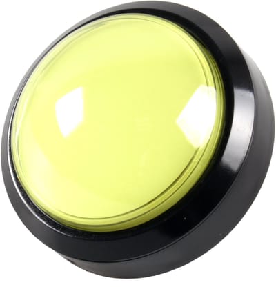 STARTS 4 Inch 100mm Big Dome 12V LED Verlichte Drukknoppen Met Microschakelaar Voor Arcade Machine Video Games Onderdelen (Geel)