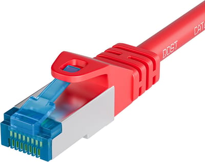 Qost - CAT6A 10G internetkabel - LSZH / UTP - 10 Gbps / 500 MHz - RJ45 Connectoren - Patchkabel / Netwerkkabel - 0.15 meter - Rood