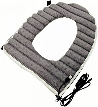 Verwarmd Toiletzitting - Toiletmat - Winter Comfort - Constante Temperatuur - 43x37cm - Grijs
