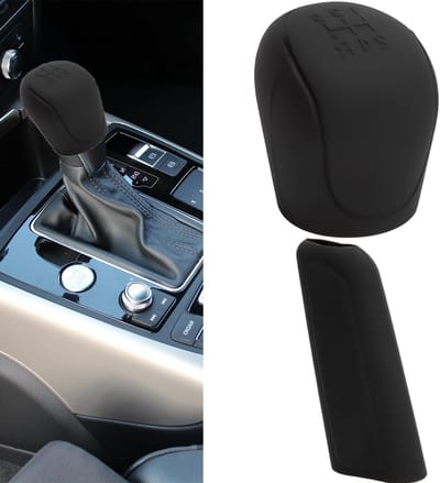 Set van 5 snelheids versnellingspook en handremhoes, universele elastische siliconen hoes voor handgeschakelde en automatische voertuigen