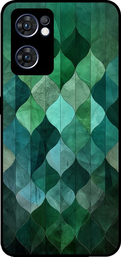 Smartphonica Telefoonhoesje Geschikt voor Oppo Find X5 Lite met groene bladeren opdruk - TPU backcover case green leaf design - Groen geschikt voor Oppo Find X5 Lite