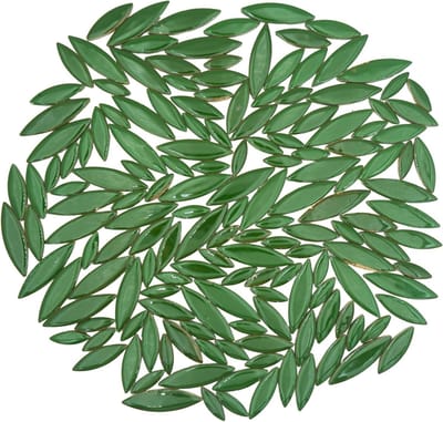 Mozaïektegels Bladvormig - Keramische Decoratie - DIY Projecten - Unieke Bladvorm - 05 kg - Donkergroen